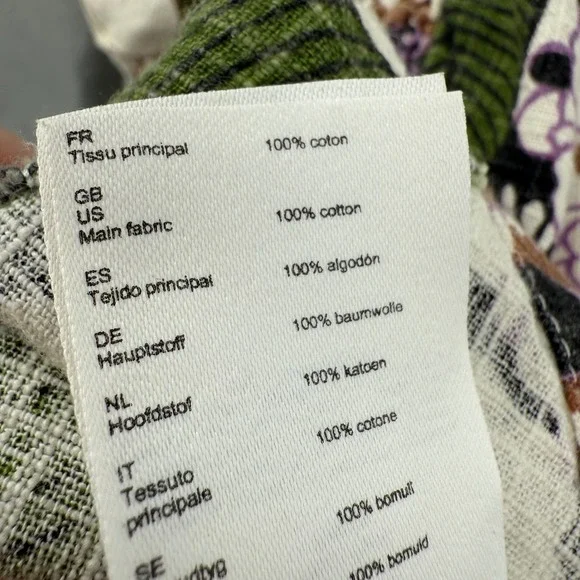 Maje Floral Top Puff Sleeve Sz L Boho Milkmaid Fairy Cottage Loflower Peplum - Picture 9 of 12